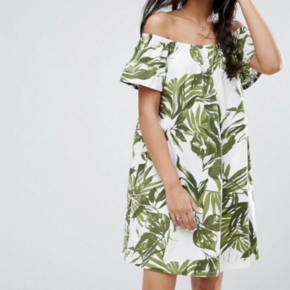 NWT ASOS Palm Print Dress